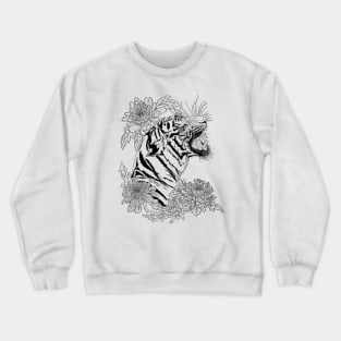 Floral Tiger Crewneck Sweatshirt